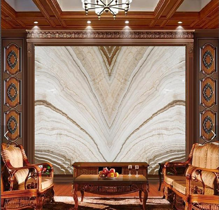 Đá ốp vách tivi marble